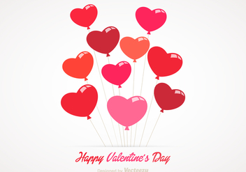 Free Heart Balloons Vector - vector gratuit #348139
